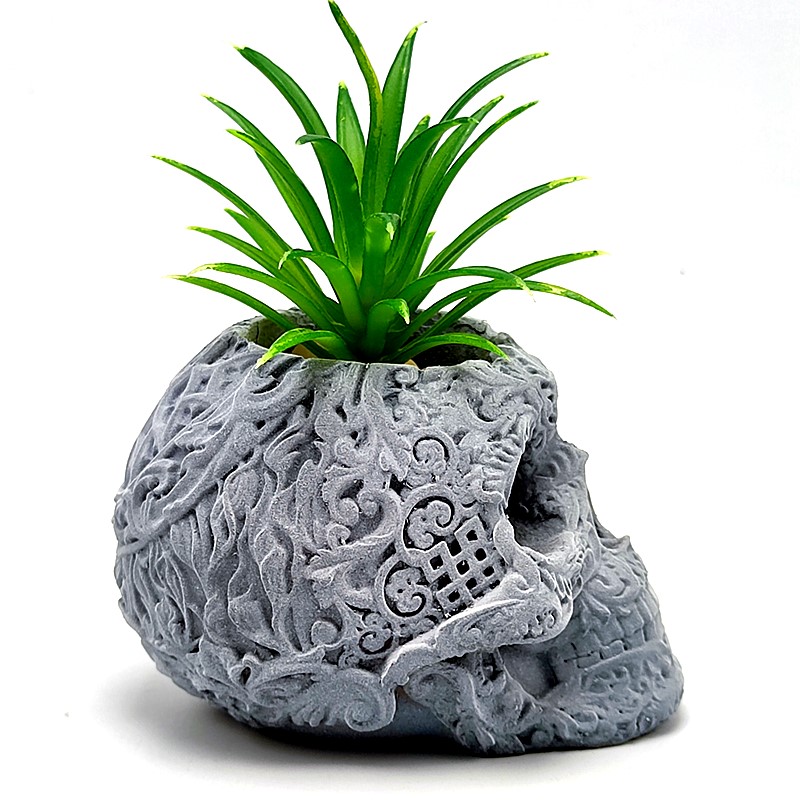Potsticker Mold - พรีเมี่ยมประณีต Skull แจกันแม่พิมพ์ซิลิโคน-อเนกประสงค์ DIY คอนกรีตเรซิ่นพลาสเตอร์ดอกไม้หม้อตกแต่งภายในเครื่องมือ