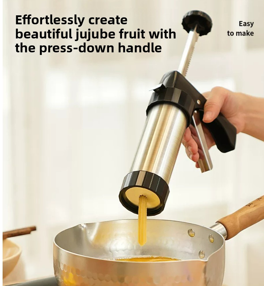 Churros Maker Gun - เครื่องทำชูโรสสแตนเลสแบบปืนกดคุกกี้สำหรับตกแต่งเค้กและเบเกอรี่