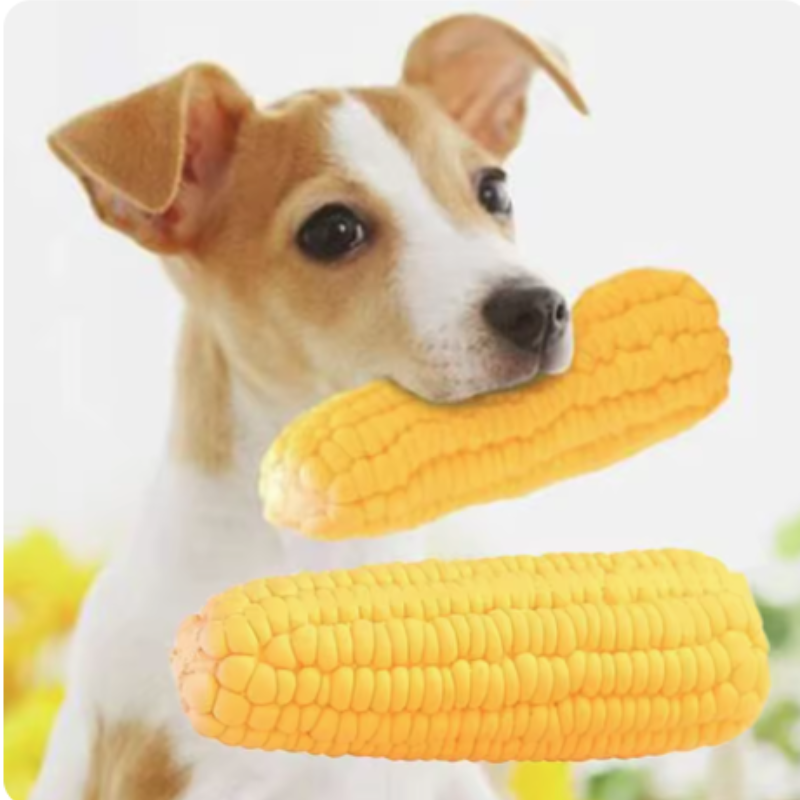 Corn Dog Stick - ของเล่นคอร์นด็อกมีเสียงสำหรับลูกสุนัข ช่วยขัดฟัน ทำความสะอาดฟัน ผลิตภัณฑ์สำหรับสัตว์เลี้ยงที่ช่วยดูแลตัวเอง ของเล่นเคี้ยวแบบโต้ตอบสำหรับสุนัข