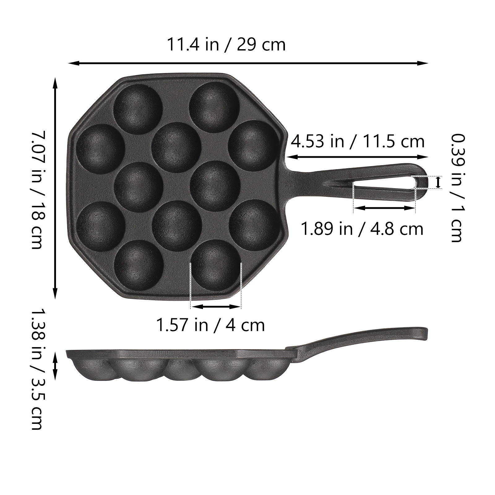 กระทะทาโกะยากิเหล็กหล่อ 12 ช่อ - Takoyaki Grill Plate บทวิจารณ์และราคา